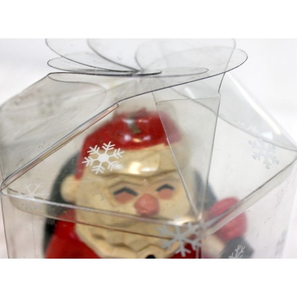 Lady Jane Holiday Molded Santa on a Rooftop Candle Sculpted Wood Carved Look - Picture 12 of 12